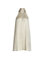 Puglia Metallic Silk Minidress