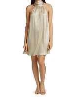 Puglia Metallic Silk Minidress