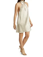 Puglia Metallic Silk Minidress