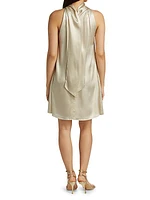 Puglia Metallic Silk Minidress