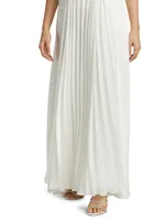 Provence Halterneck Textured Crepe Gown