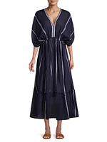 Nunu Plunge-Neck Dress