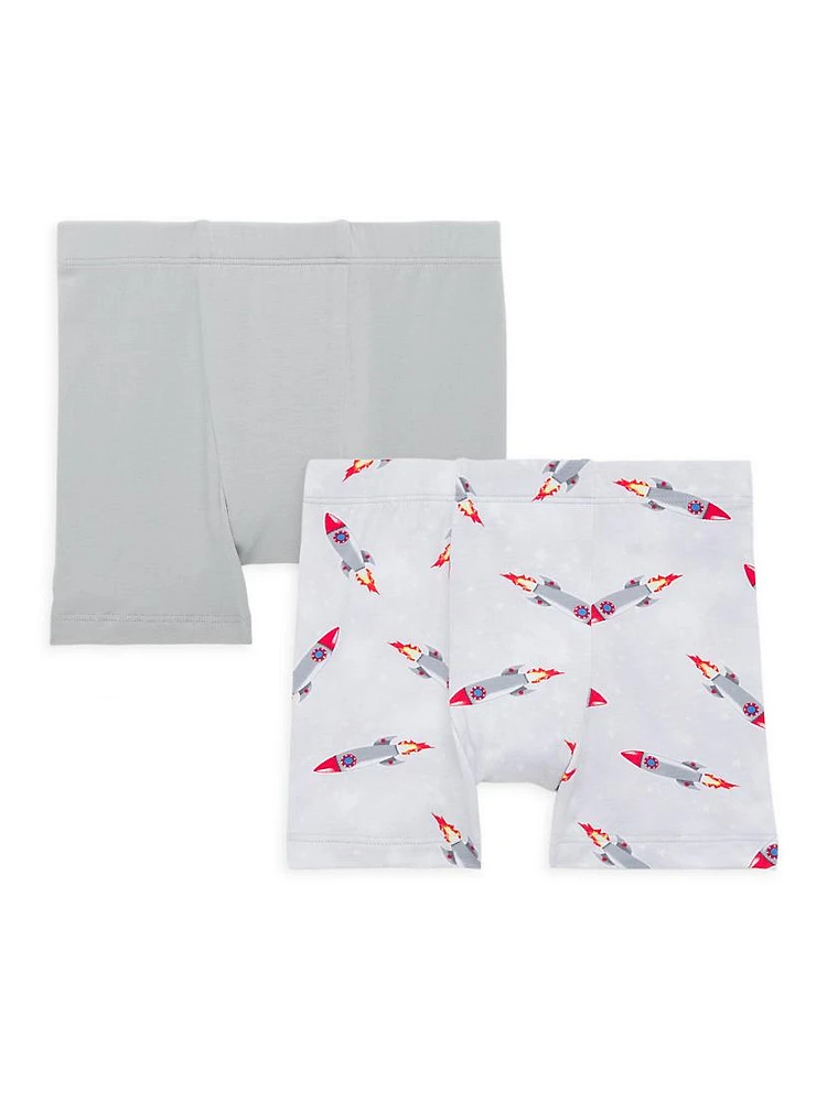 2-Piece Little Boy's & Rocket Boxers Set