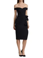 Off-the-Shoulder Midi Dress