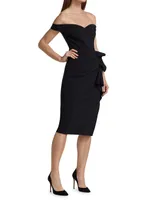 Off-the-Shoulder Midi Dress