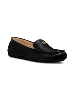 Marley Logo Leather Driving Loafers