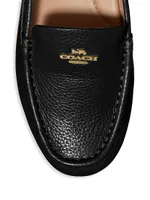 Marley Logo Leather Driving Loafers