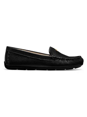 Marley Logo Leather Driving Loafers