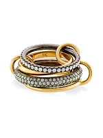 Galaxy Tri-Tone & Diamond 4-Link Vega Ring