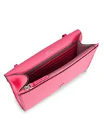 La Medusa Colorblock Leather Wallet-On-Strap