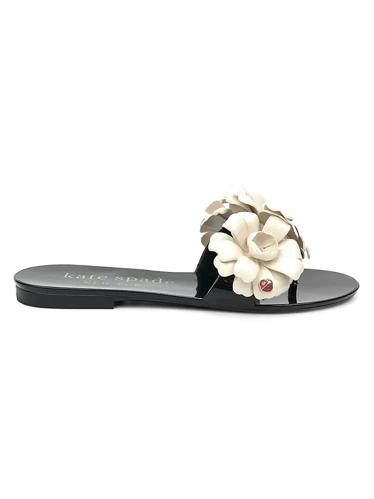 Jaylee Floral Appliqué Jelly Slides