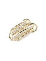 Luna 18K Yellow Gold & Diamond 4-Link Ring