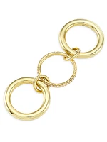 Libra 18K Yellow Gold & Diamond 3-Link Ring