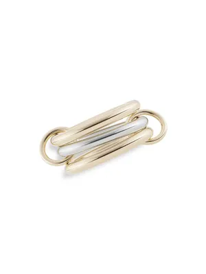 Taurus 18K Yellow Gold & Sterling Silver 3-Link Ring