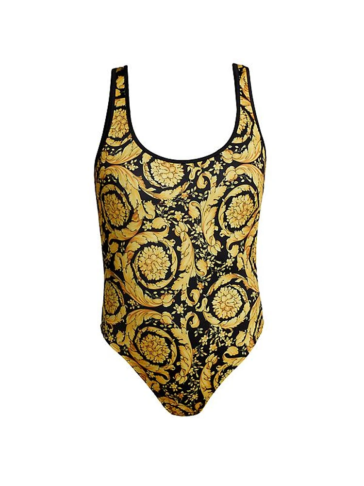 Barocco Print One-Piece Swimsuit