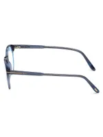 47MM Round Blue Block Optical Glasses