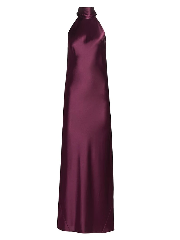 Sienna Satin Halterneck Gown