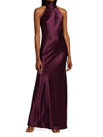 Sienna Satin Halterneck Gown