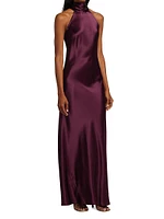 Sienna Satin Halterneck Gown