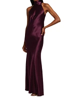 Sienna Satin Halterneck Gown