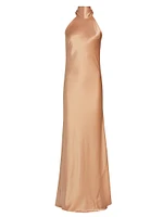 Sienna Satin Halterneck Gown