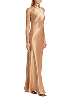 Sienna Satin Halterneck Gown