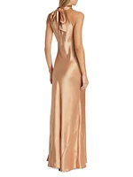 Sienna Satin Halterneck Gown