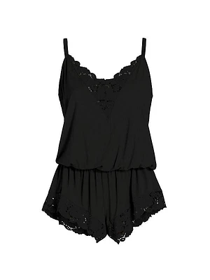 Naya Lace-Trim Romper