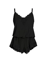 Naya Lace-Trim Romper