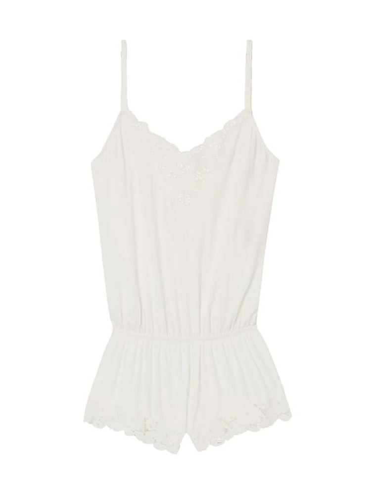 Naya Lace-Trim Romper