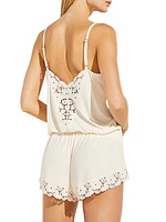 Naya Lace-Trim Romper