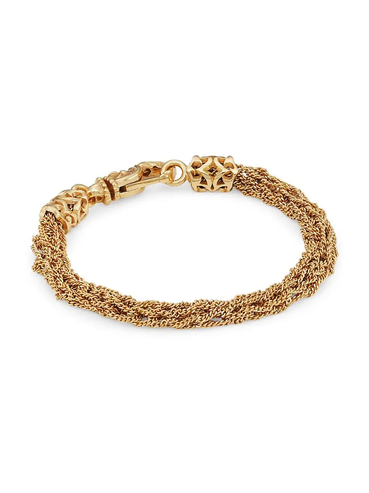 24k Goldplated Sterling Silver Crocheted Bracelet