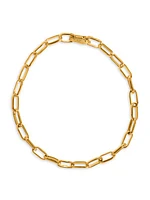 Thin Media Links 18K Yellow Gold Bracelet