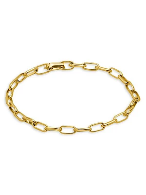 Thin Media Links 18K Yellow Gold Bracelet