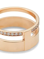 Berbere 18K Pink Gold & Diamond Double-Band Ring