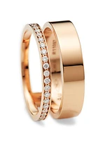 Berbere 18K Pink Gold & Diamond Double-Band Ring