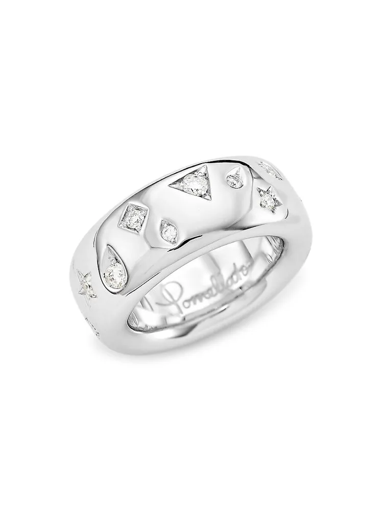 Iconica Medium 18K White Gold & Diamond Ring