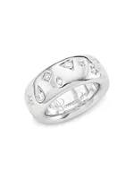 Iconica Medium 18K White Gold & Diamond Ring