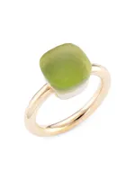 Nudo Gelè Classic Lemon Quartz, Chrysoprase 18K Rose Gold & White Ring