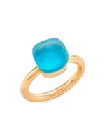 Nudo Gelè Classic Sky Blue Topaz, Turquoise, Mother-Of-Pearl 18K Rose Gold & White Ring