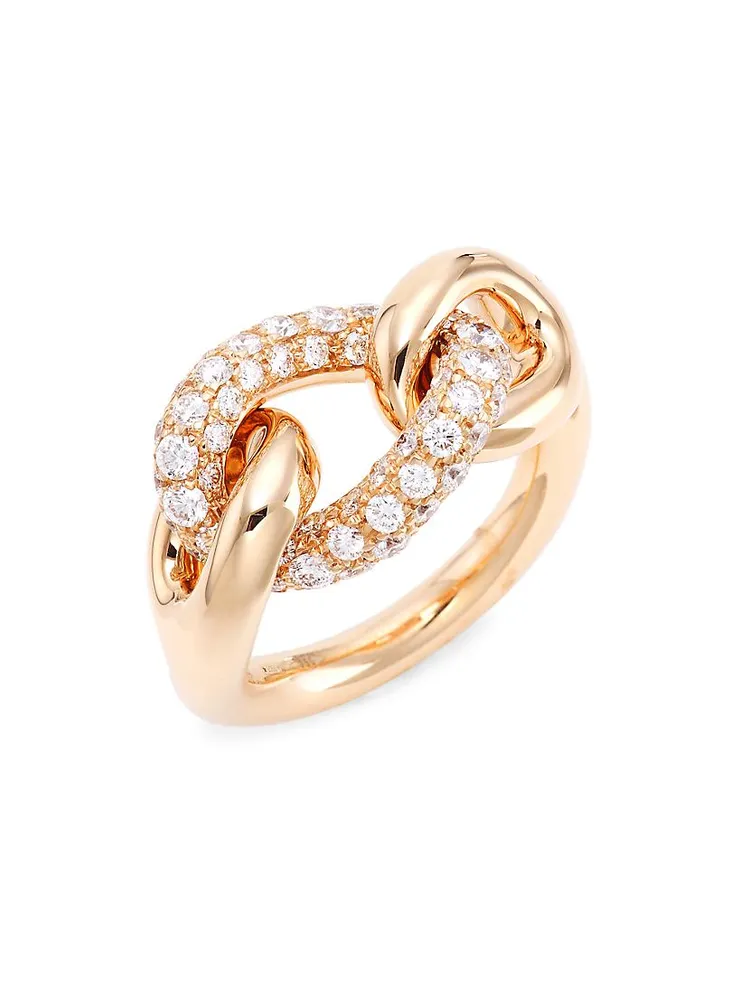 Catene 18K Rose Gold & Diamond Ring