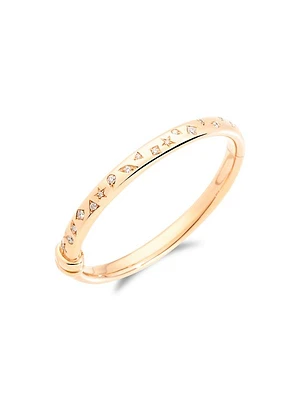 Iconica 18K Rose Gold & Diamond Bangle