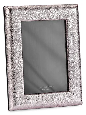 The Hayden Desk Metallic Leather Picture Frame