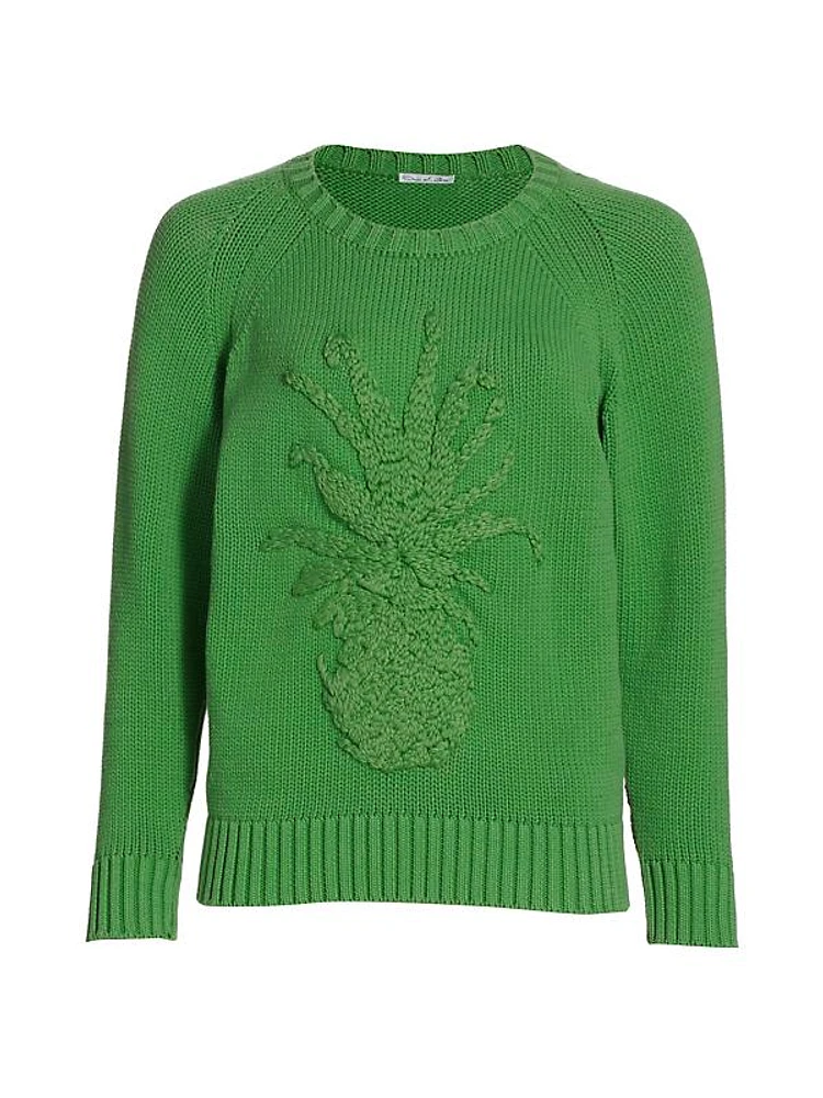 Pineapple-Embroidered Sweater