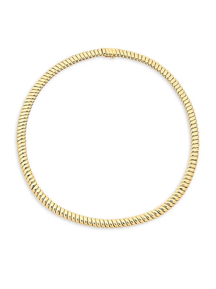18K Yellow Gold Collar Chain Necklace