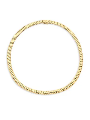 18K Yellow Gold Collar Chain Necklace