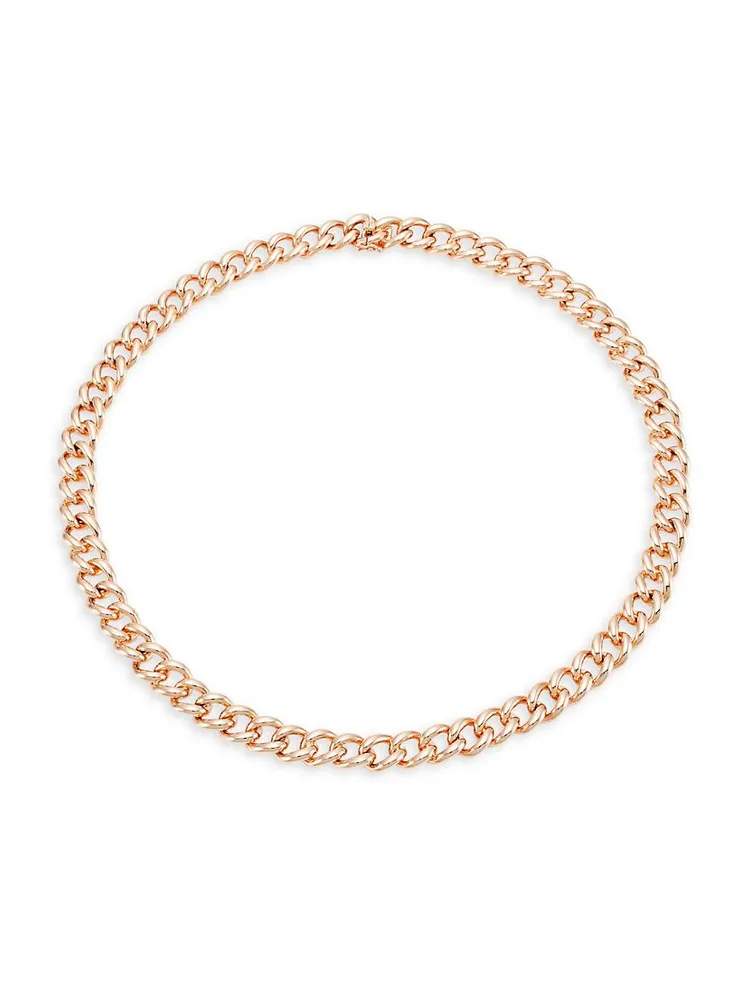 Naples 18K Rose Gold Chain Link Choker Necklace