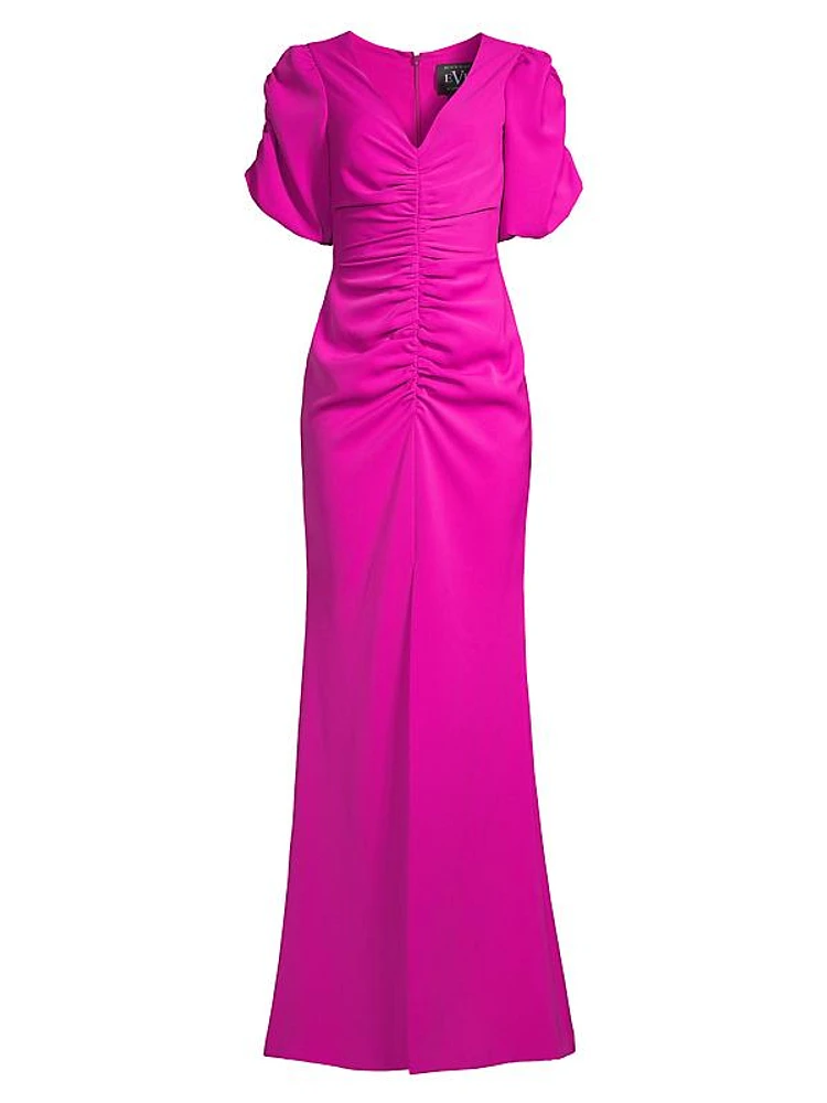 Eve By Laurel Berman Remus Ruched Column Gown