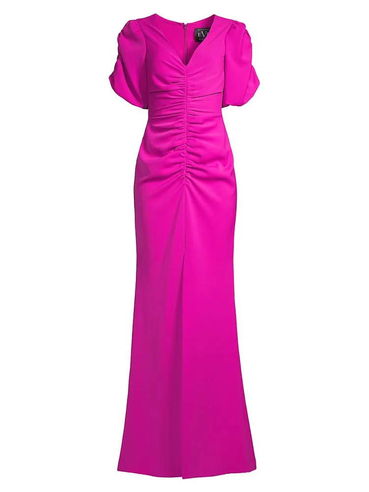 Eve By Laurel Berman Remus Ruched Column Gown