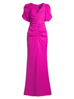 Eve By Laurel Berman Remus Ruched Column Gown